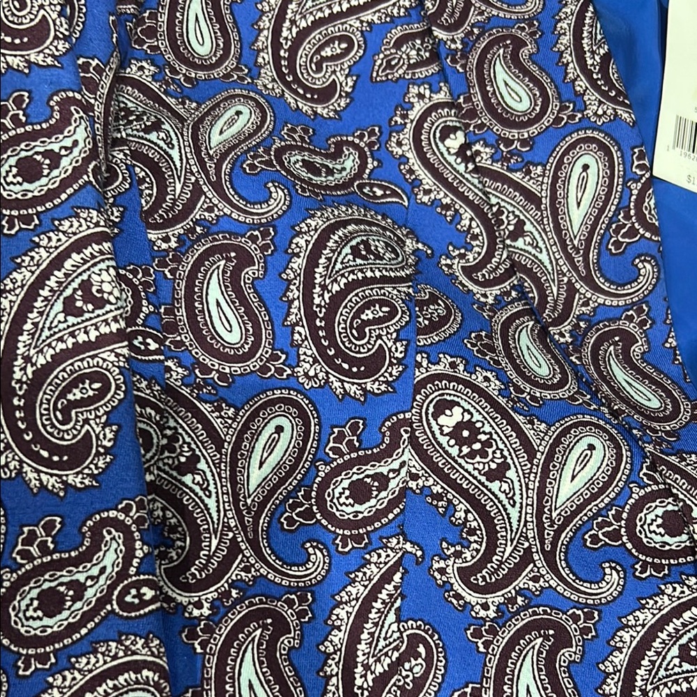 Banana Republic Paisley Blue Blazer size 0 - Picture 3 of 5
